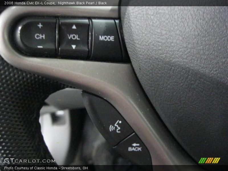 Nighthawk Black Pearl / Black 2008 Honda Civic EX-L Coupe