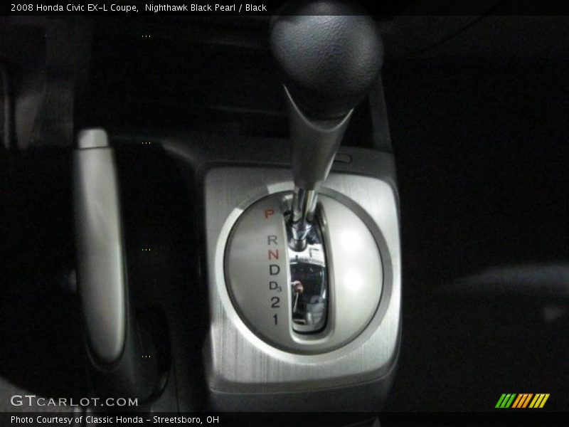 Nighthawk Black Pearl / Black 2008 Honda Civic EX-L Coupe