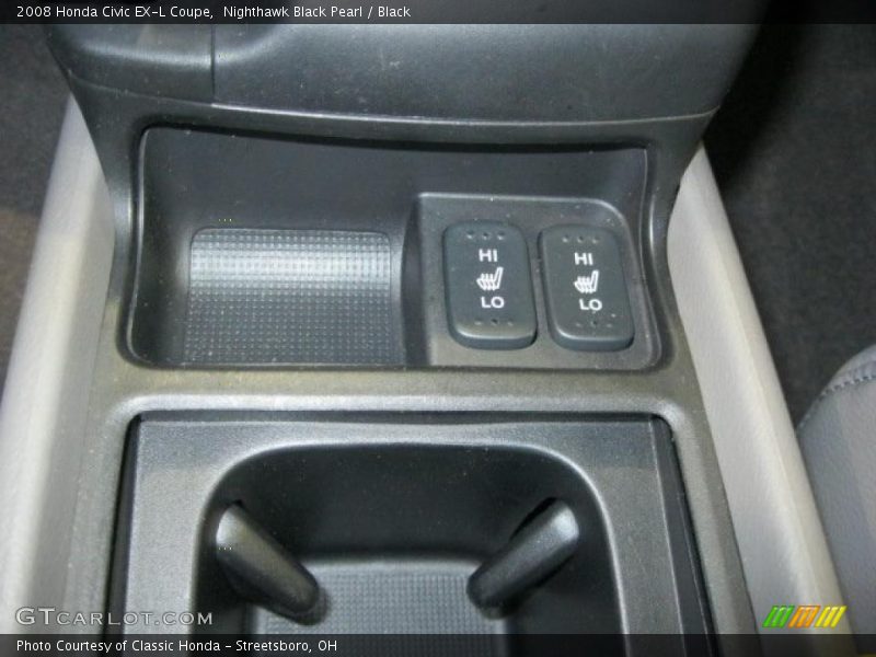 Nighthawk Black Pearl / Black 2008 Honda Civic EX-L Coupe