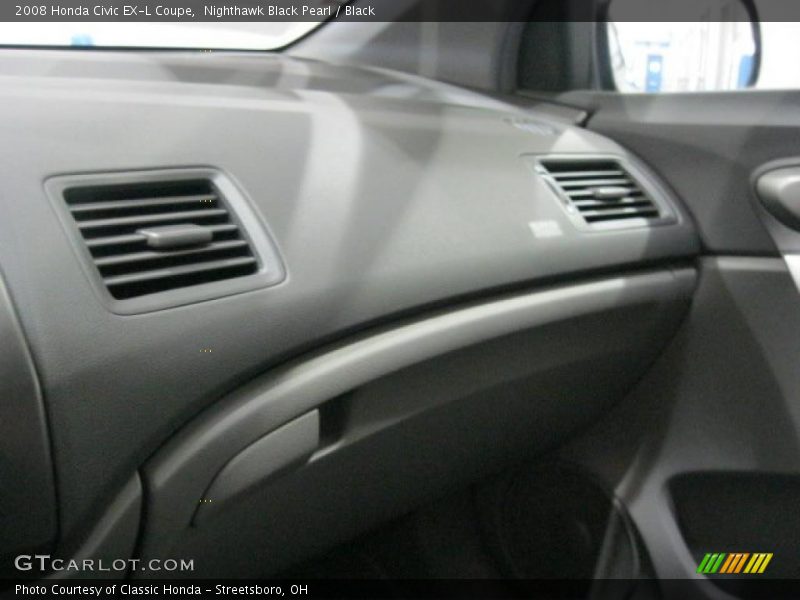 Nighthawk Black Pearl / Black 2008 Honda Civic EX-L Coupe