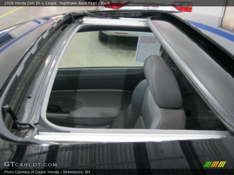 Nighthawk Black Pearl / Black 2008 Honda Civic EX-L Coupe
