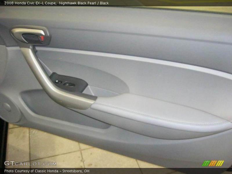 Nighthawk Black Pearl / Black 2008 Honda Civic EX-L Coupe