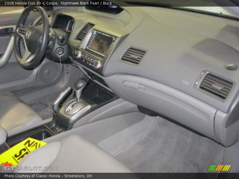 Nighthawk Black Pearl / Black 2008 Honda Civic EX-L Coupe