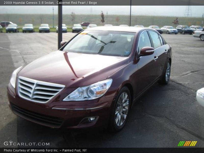 Cabernet Red Pearl / Beige 2009 Hyundai Genesis 3.8 Sedan