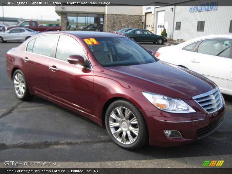 Cabernet Red Pearl / Beige 2009 Hyundai Genesis 3.8 Sedan