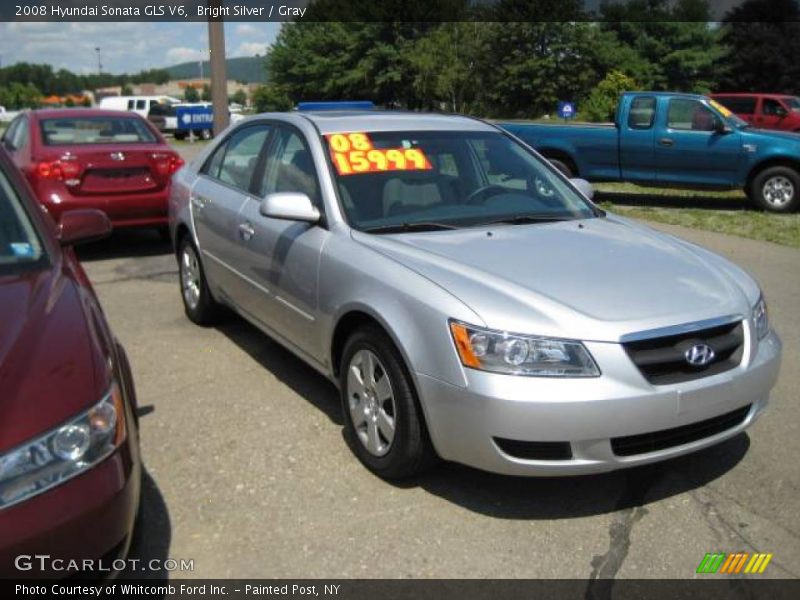 Bright Silver / Gray 2008 Hyundai Sonata GLS V6