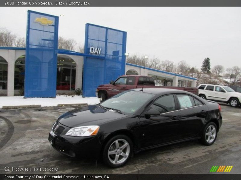 Black / Ebony Black 2008 Pontiac G6 V6 Sedan