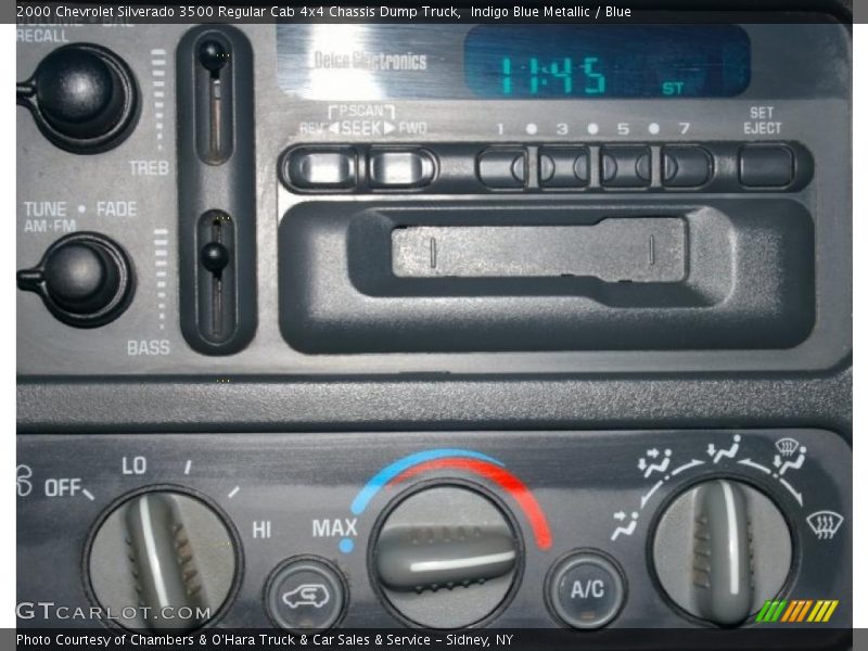 Indigo Blue Metallic / Blue 2000 Chevrolet Silverado 3500 Regular Cab 4x4 Chassis Dump Truck