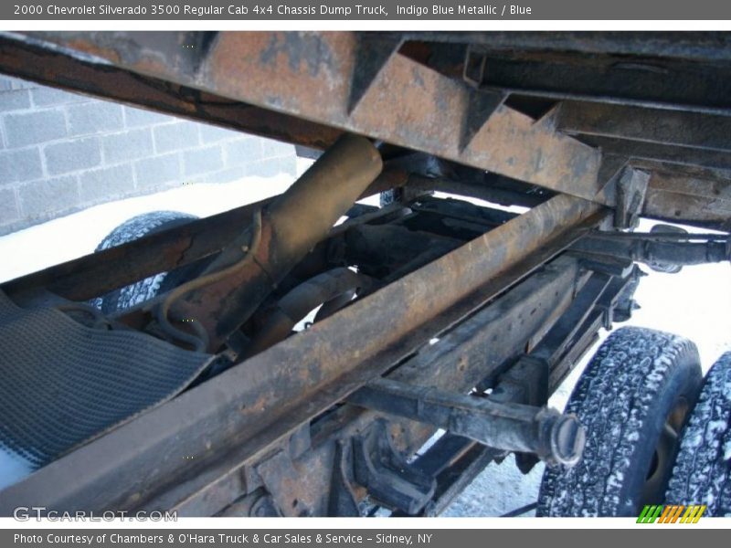 Indigo Blue Metallic / Blue 2000 Chevrolet Silverado 3500 Regular Cab 4x4 Chassis Dump Truck