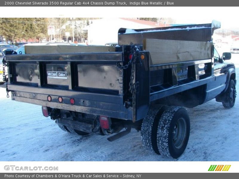 Indigo Blue Metallic / Blue 2000 Chevrolet Silverado 3500 Regular Cab 4x4 Chassis Dump Truck