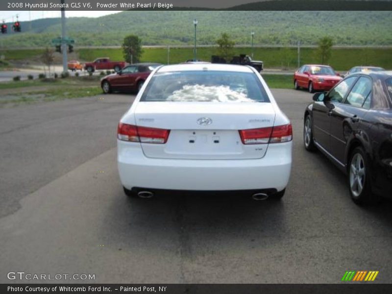 Powder White Pearl / Beige 2008 Hyundai Sonata GLS V6