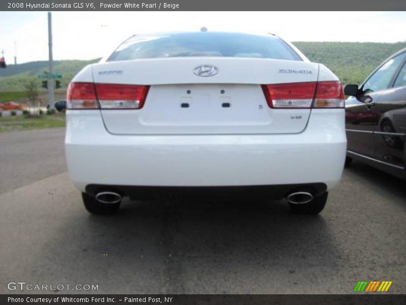 Powder White Pearl / Beige 2008 Hyundai Sonata GLS V6