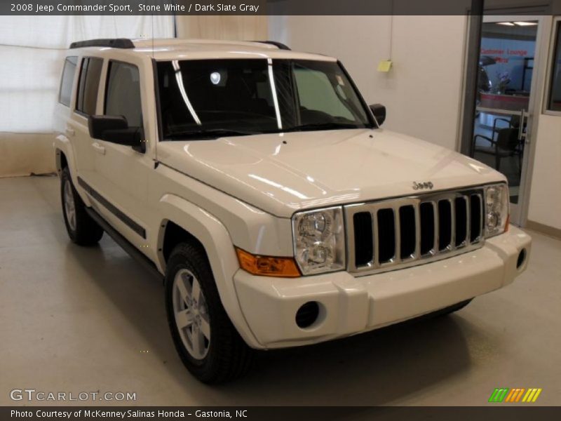 Stone White / Dark Slate Gray 2008 Jeep Commander Sport