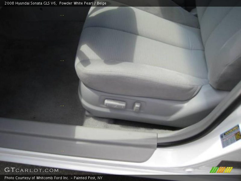 Powder White Pearl / Beige 2008 Hyundai Sonata GLS V6