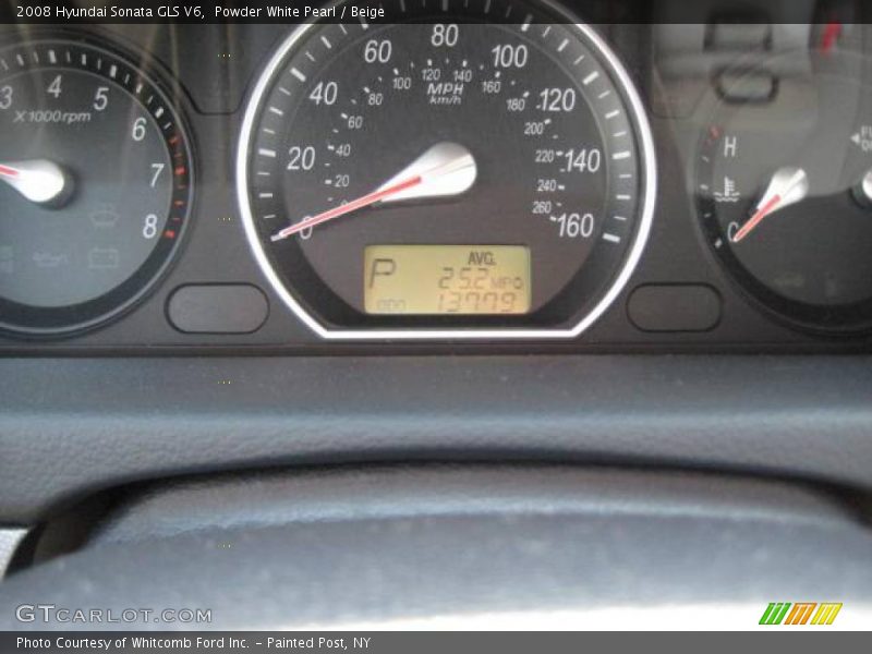 Powder White Pearl / Beige 2008 Hyundai Sonata GLS V6