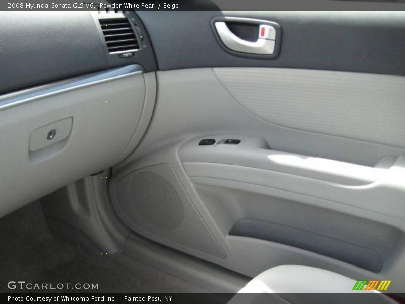 Powder White Pearl / Beige 2008 Hyundai Sonata GLS V6