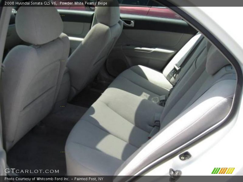 Powder White Pearl / Beige 2008 Hyundai Sonata GLS V6