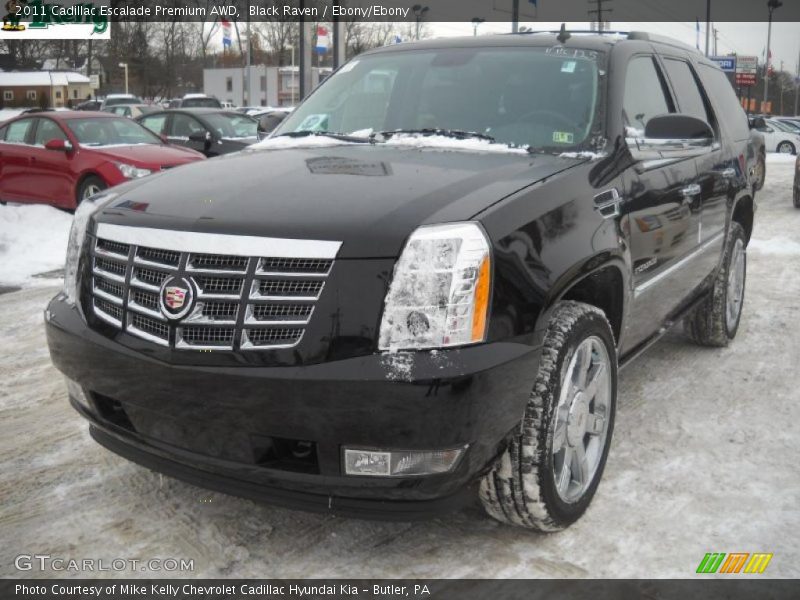 Black Raven / Ebony/Ebony 2011 Cadillac Escalade Premium AWD
