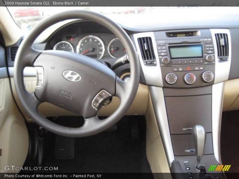 Ebony Black / Camel 2009 Hyundai Sonata GLS
