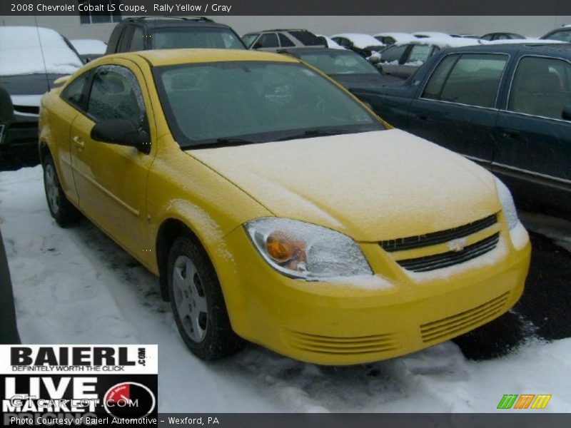 Rally Yellow / Gray 2008 Chevrolet Cobalt LS Coupe