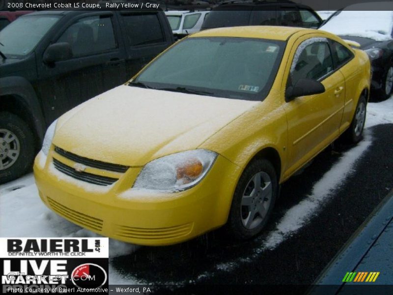 Rally Yellow / Gray 2008 Chevrolet Cobalt LS Coupe