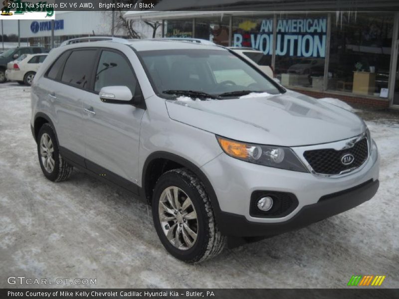 Bright Silver / Black 2011 Kia Sorento EX V6 AWD
