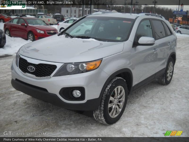 Bright Silver / Black 2011 Kia Sorento EX V6 AWD