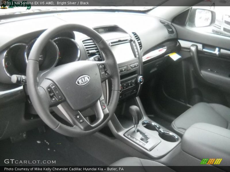 Bright Silver / Black 2011 Kia Sorento EX V6 AWD
