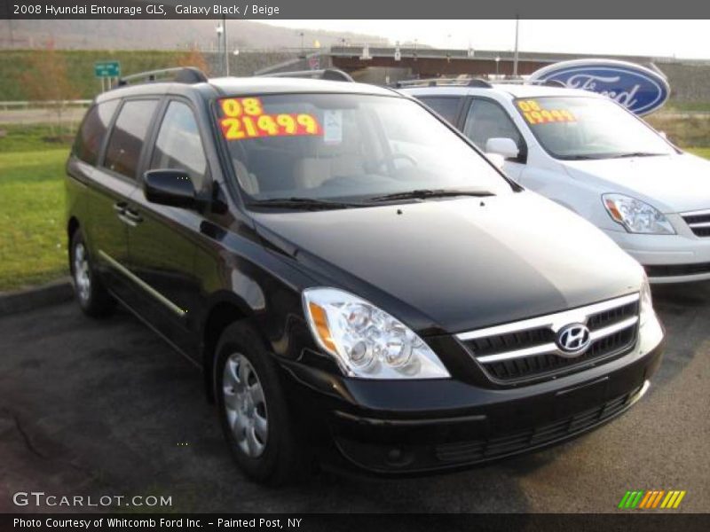 Galaxy Black / Beige 2008 Hyundai Entourage GLS