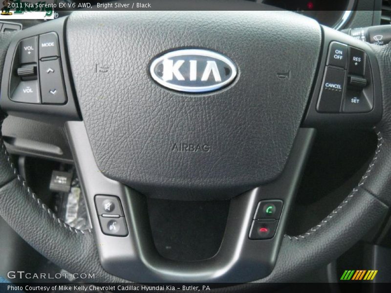 Bright Silver / Black 2011 Kia Sorento EX V6 AWD