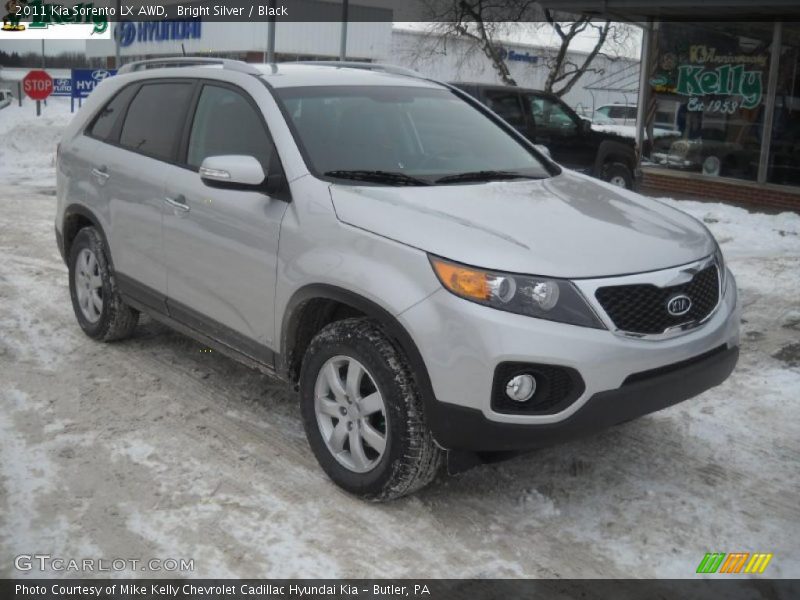 Bright Silver / Black 2011 Kia Sorento LX AWD