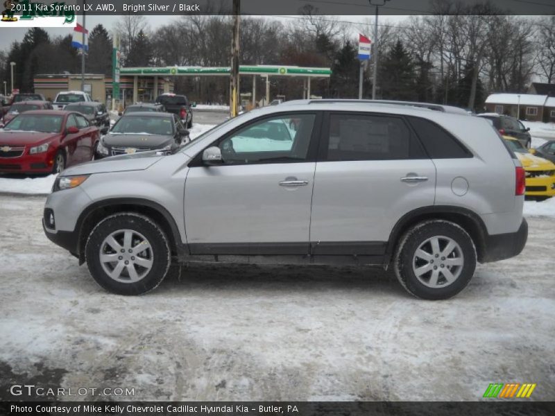 Bright Silver / Black 2011 Kia Sorento LX AWD