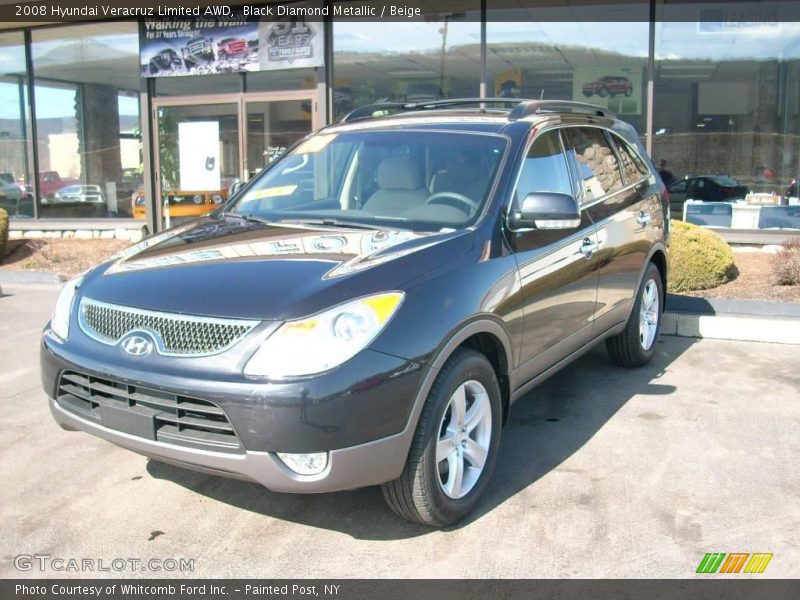 Black Diamond Metallic / Beige 2008 Hyundai Veracruz Limited AWD