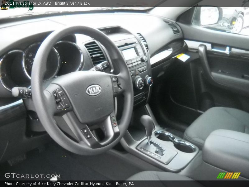 Bright Silver / Black 2011 Kia Sorento LX AWD