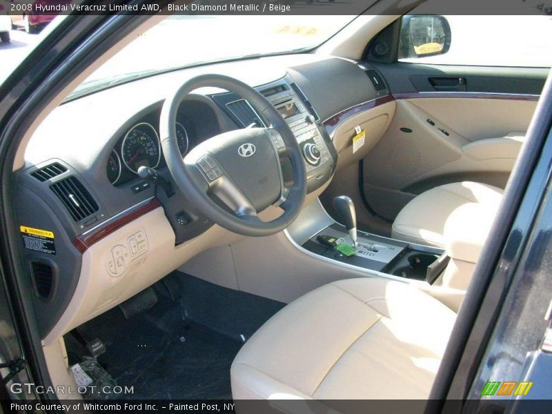Black Diamond Metallic / Beige 2008 Hyundai Veracruz Limited AWD