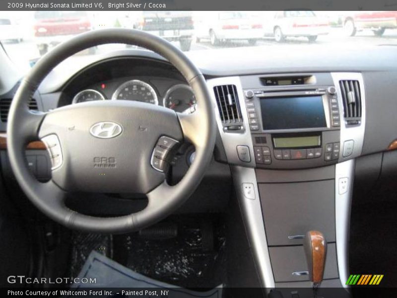 Bright Silver / Cocoa 2009 Hyundai Sonata Limited V6