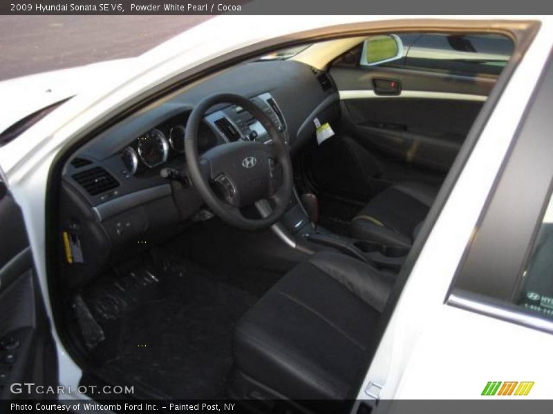 Powder White Pearl / Cocoa 2009 Hyundai Sonata SE V6