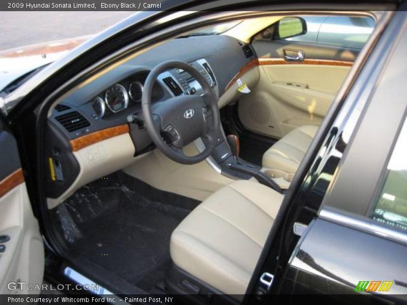 Ebony Black / Camel 2009 Hyundai Sonata Limited