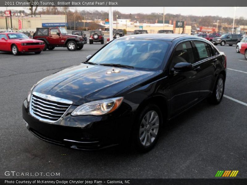 Brilliant Black Crystal Pearl / Black 2011 Chrysler 200 Touring