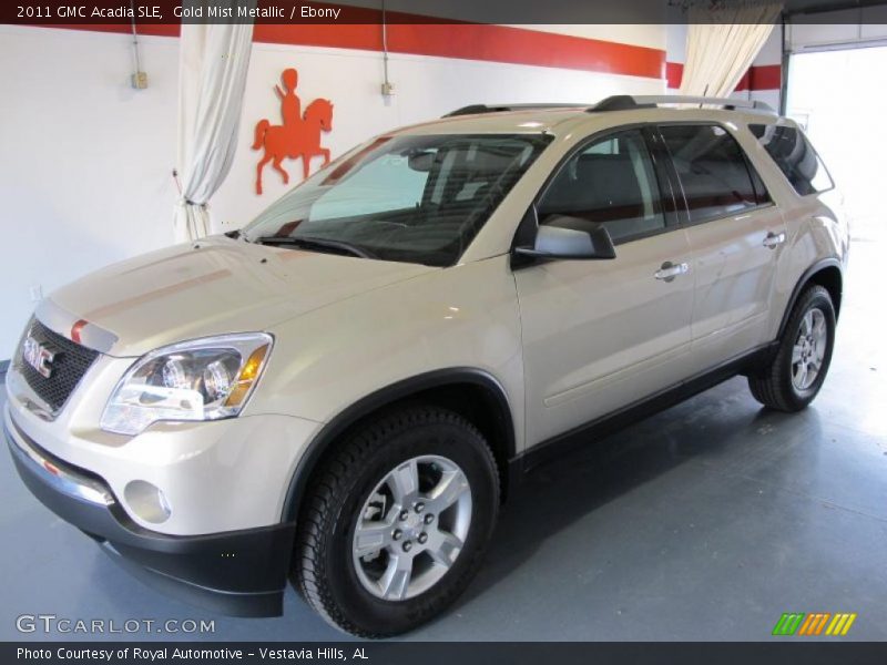 Gold Mist Metallic / Ebony 2011 GMC Acadia SLE