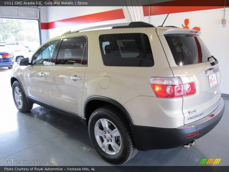 Gold Mist Metallic / Ebony 2011 GMC Acadia SLE