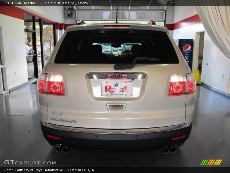 Gold Mist Metallic / Ebony 2011 GMC Acadia SLE
