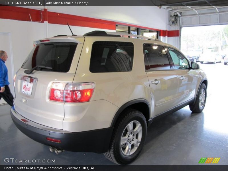 Gold Mist Metallic / Ebony 2011 GMC Acadia SLE