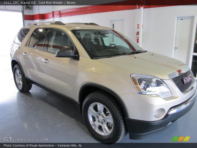Gold Mist Metallic / Ebony 2011 GMC Acadia SLE