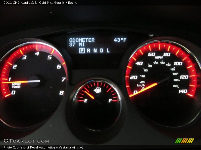 Gold Mist Metallic / Ebony 2011 GMC Acadia SLE