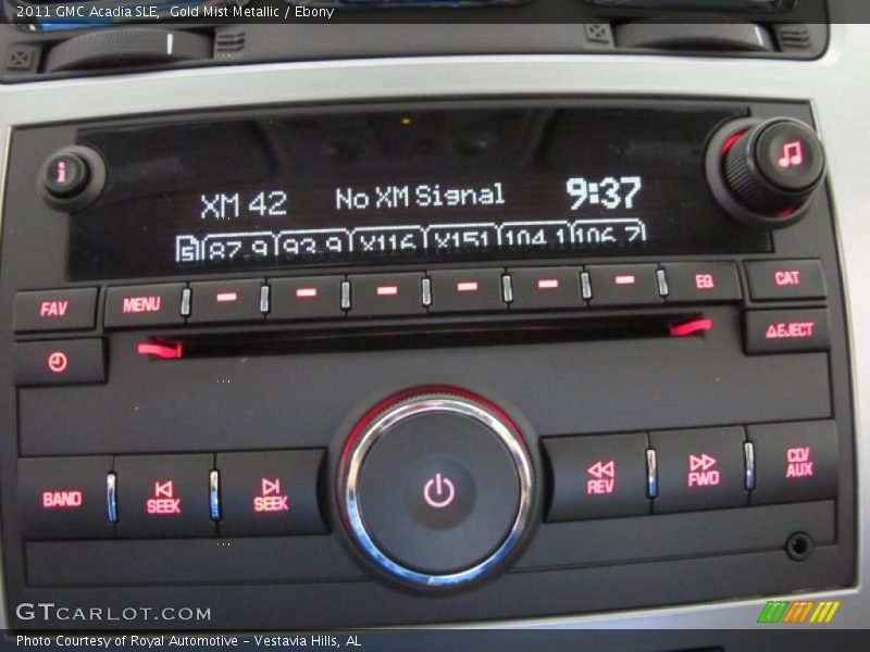Gold Mist Metallic / Ebony 2011 GMC Acadia SLE