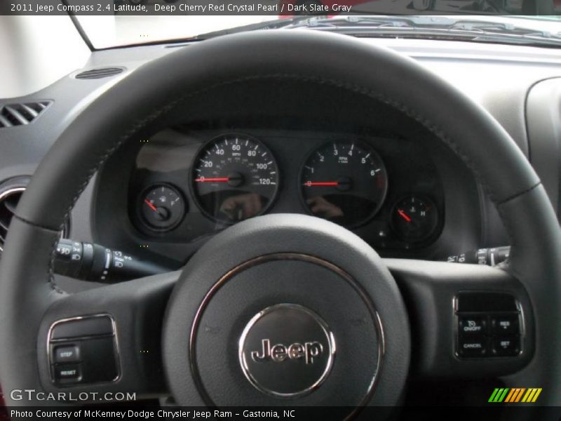 Deep Cherry Red Crystal Pearl / Dark Slate Gray 2011 Jeep Compass 2.4 Latitude