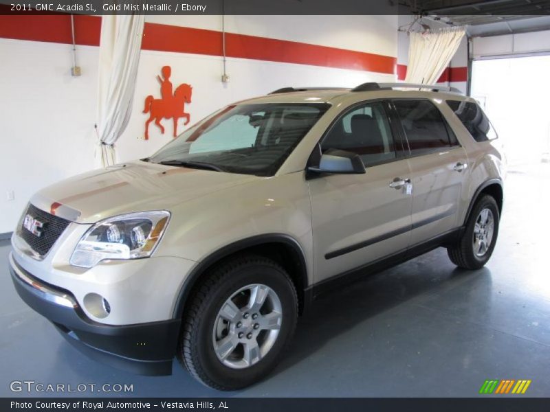 Gold Mist Metallic / Ebony 2011 GMC Acadia SL