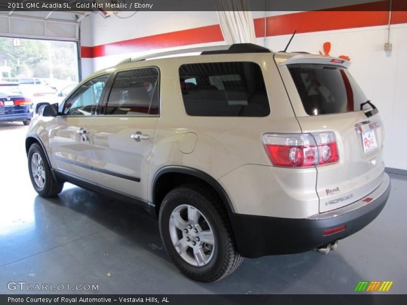 Gold Mist Metallic / Ebony 2011 GMC Acadia SL