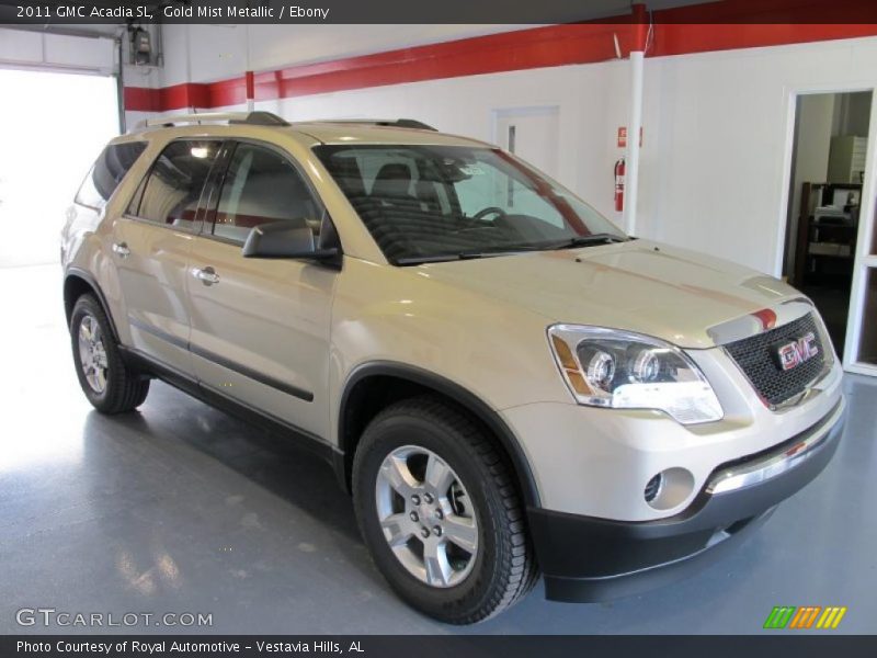 Gold Mist Metallic / Ebony 2011 GMC Acadia SL